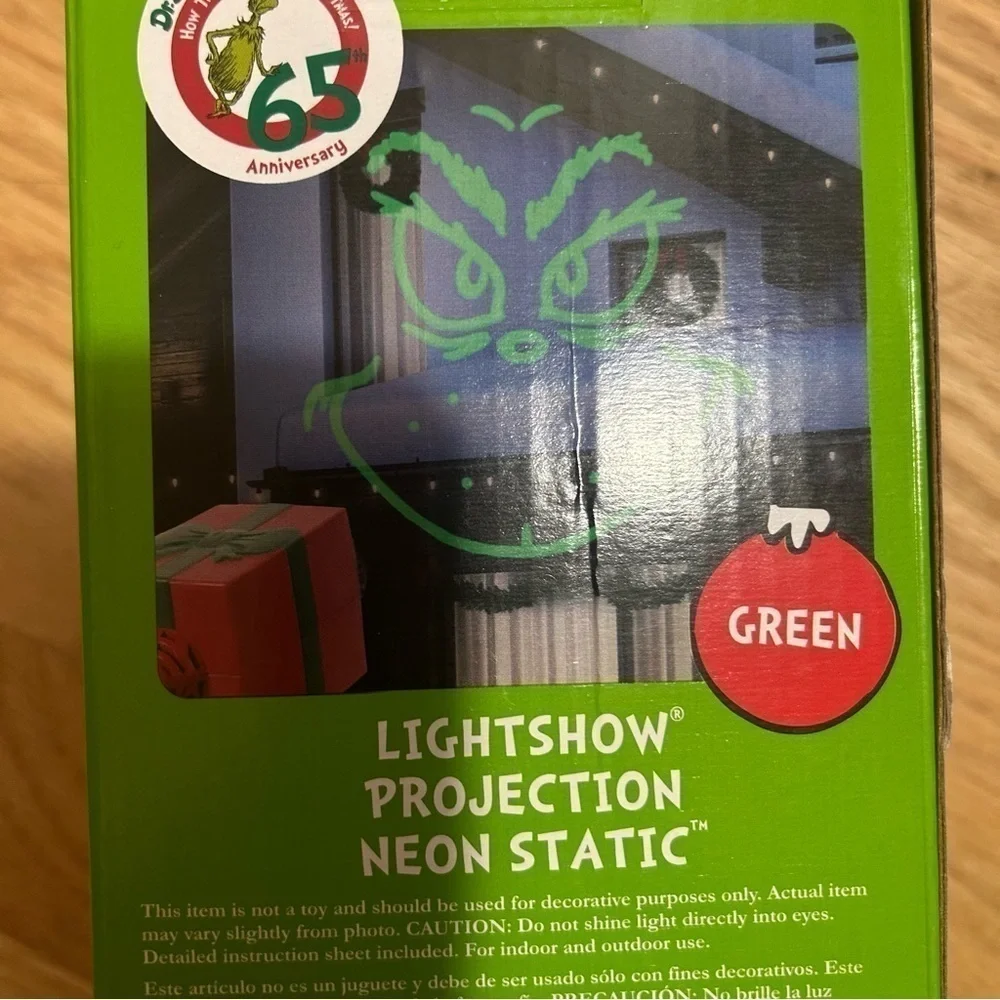 Grinch Light Show Projection Neon Static Christmas Decoration NEW Projector